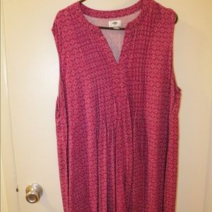 Purple pink tuck swing dress old navy XXL/2X